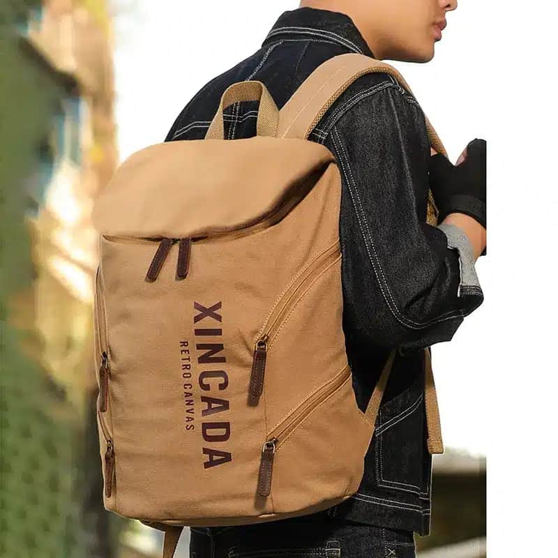 B1011 Canvas Backpack Trendy Street Style