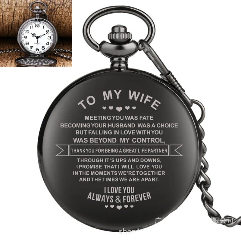GA15 lettering Quartz Pocket watch For Gift