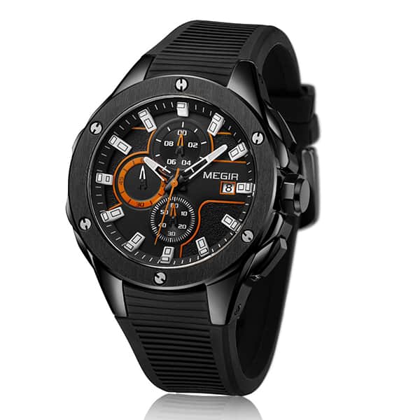 Mi1 MEGIR Black Sport Chronograph