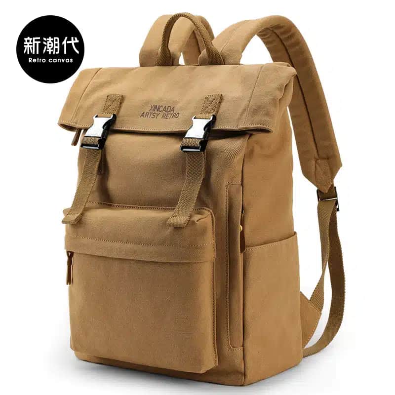 B1023 Canvas Backpack Trendy Street Style