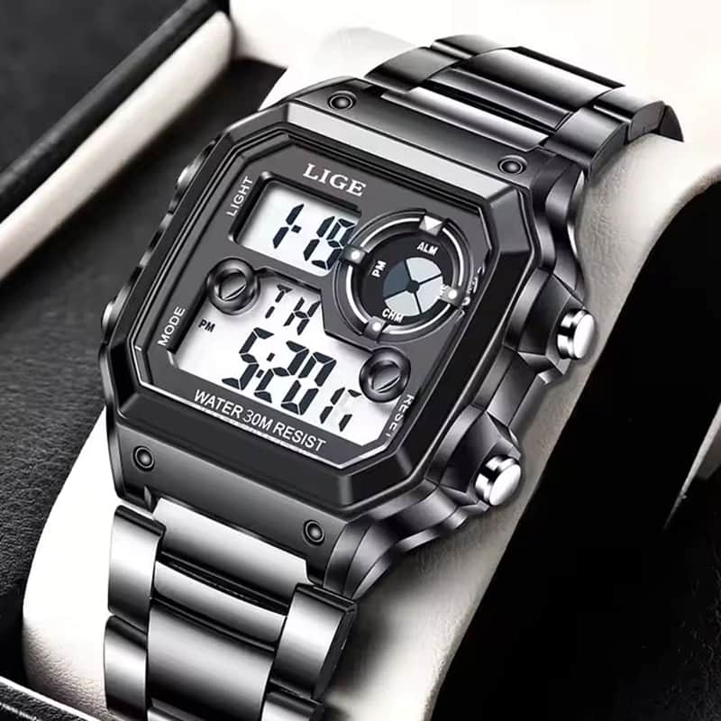 LG99K LIGE 8921 Multifunction Display Digital Watch for Men