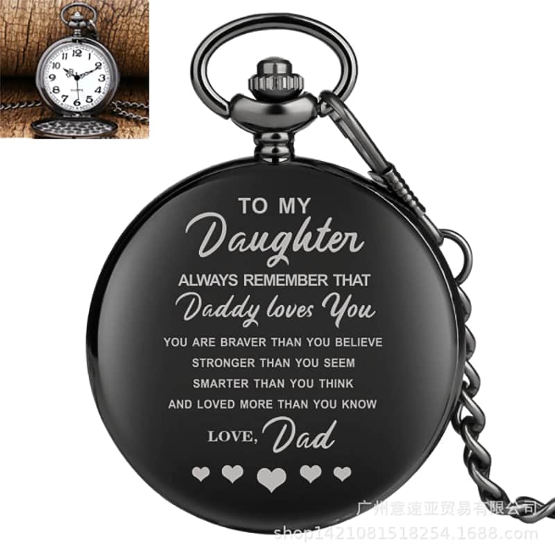 GA17 lettering Quartz Pocket watch For Gift