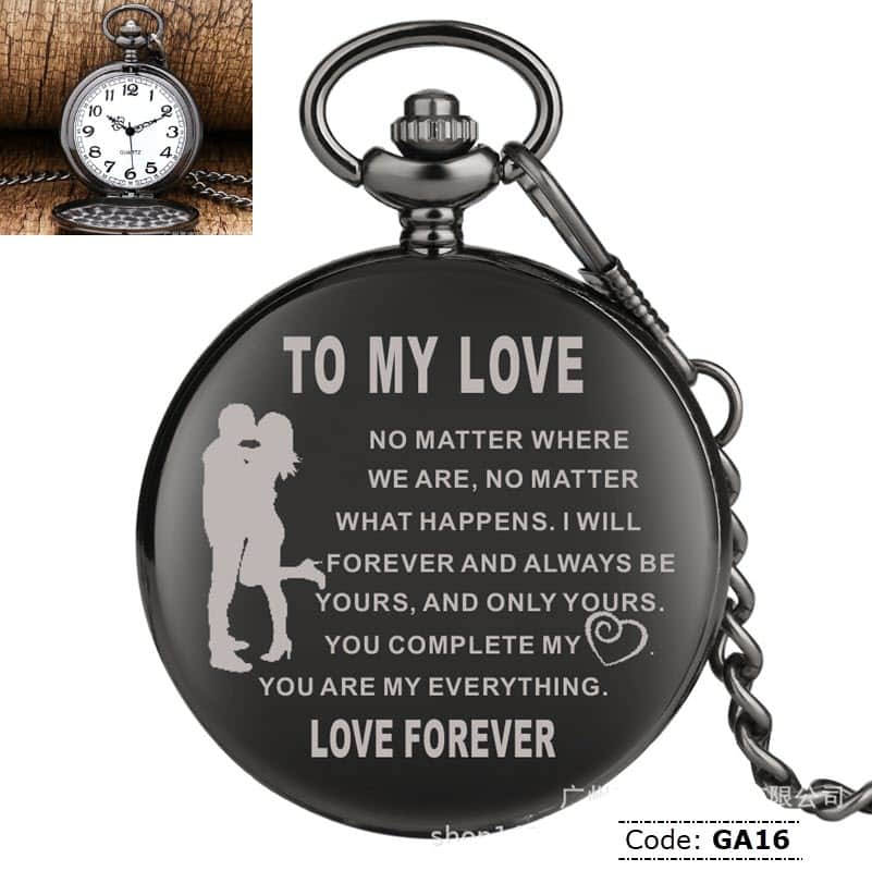 GA16 lettering Quartz Pocket watch For Gift