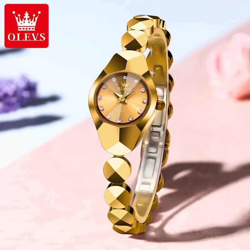 E79G OLEVS 7007 Elegant Analog Diamond Watches For Women
