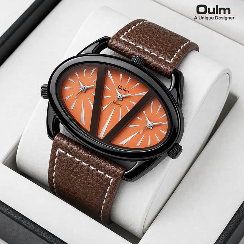 UM35 Oulm Big Dial Triple Time Premium Watch