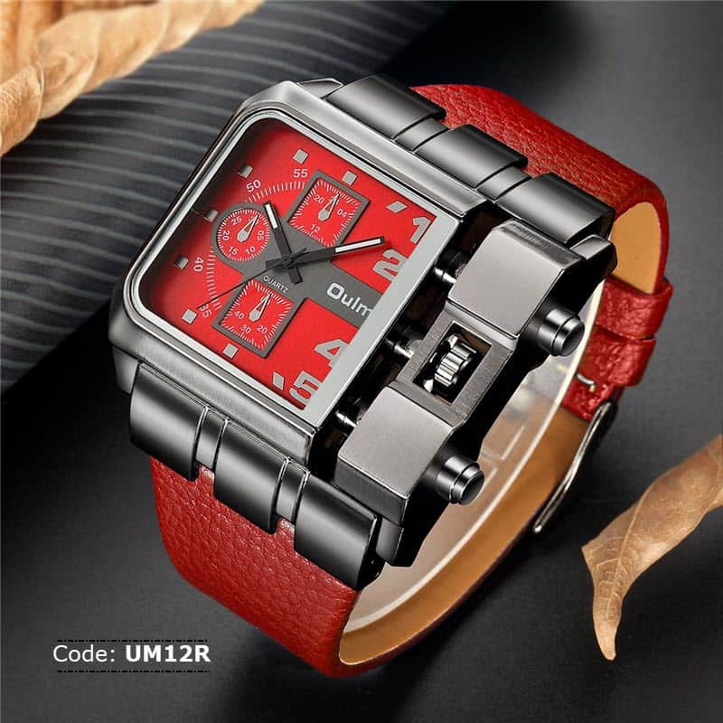 UM12R Oulm 3364 Large Dial Military Style Watch