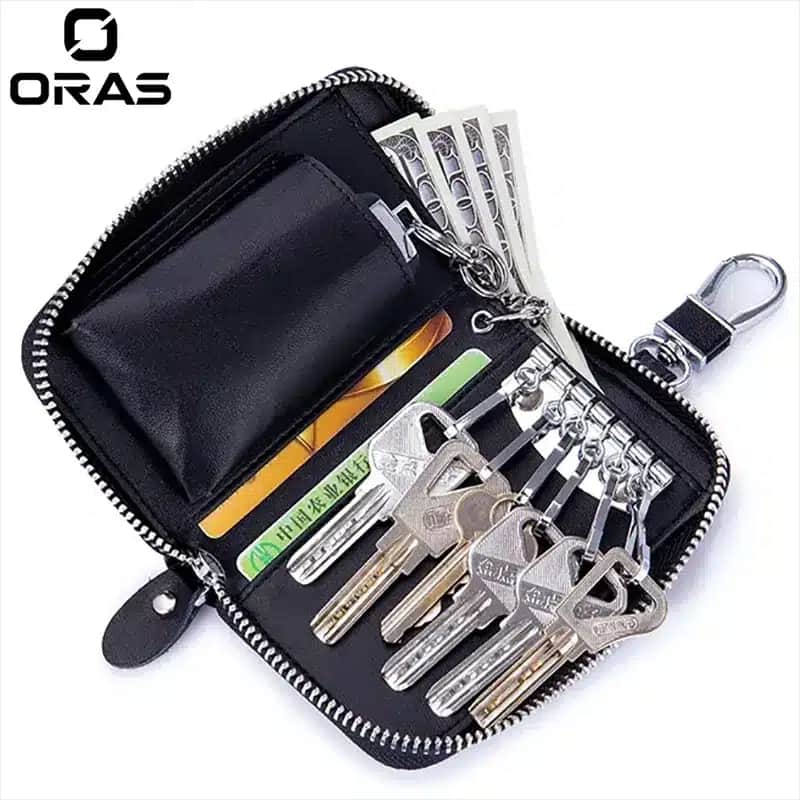 R1051 ORAS Genuine Leather Key Bag Business Wallet
