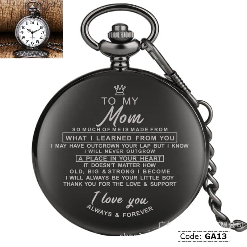 GA13 lettering Quartz Pocket watch For Gift