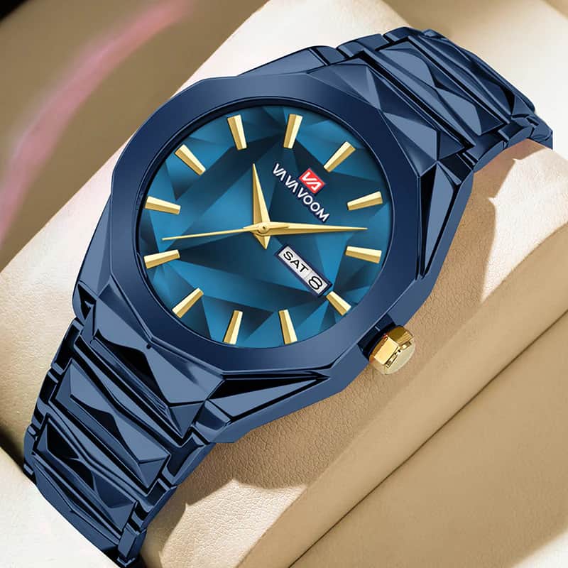 VV1005 Men's Luxury VA VA VOOM 2941 Stainless Steel Quartz Watch