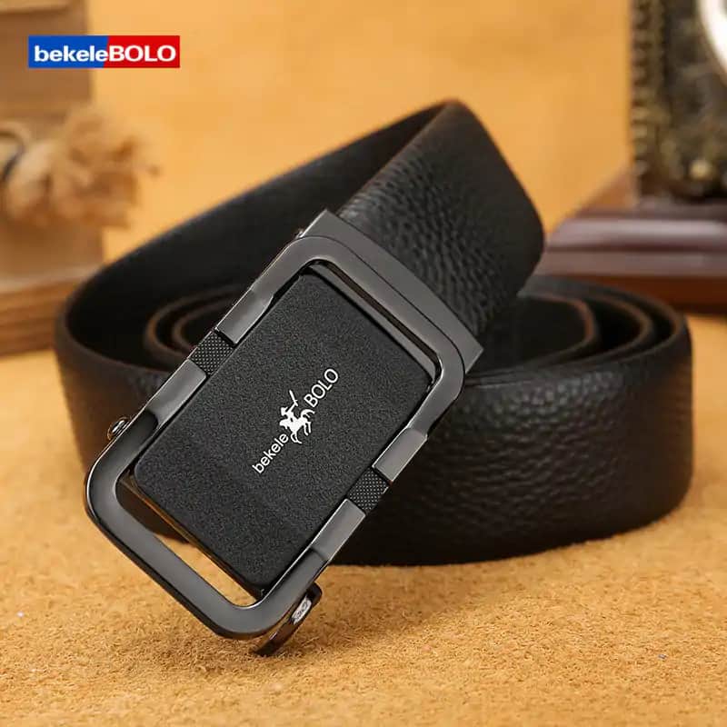 B524 bekeleBOLO Genuine Leather Automatic Buckle Belt
