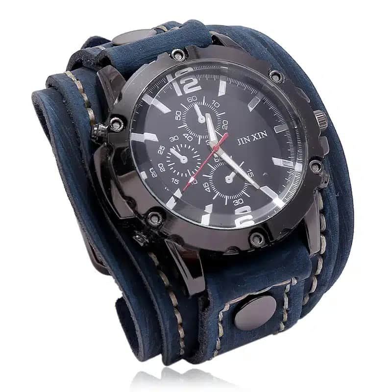 C196 Hand-Stitched Leather Bracelet Watch