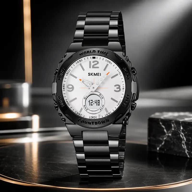 SK110 SKMEI 2310 Digital Analog Stainless Steel Watch for Men