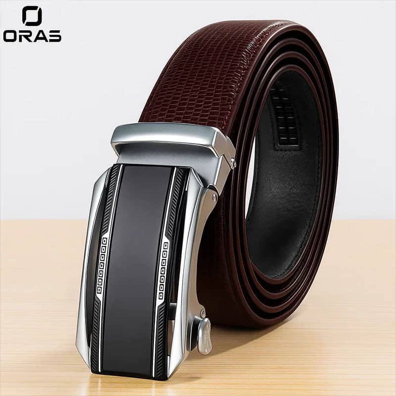 B649 Oras Genuine Leather Automatic Premium Buckle Belt