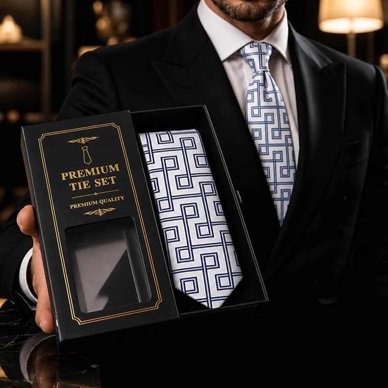 TY35 Premium Quality Geometric Pattern Formal Tie