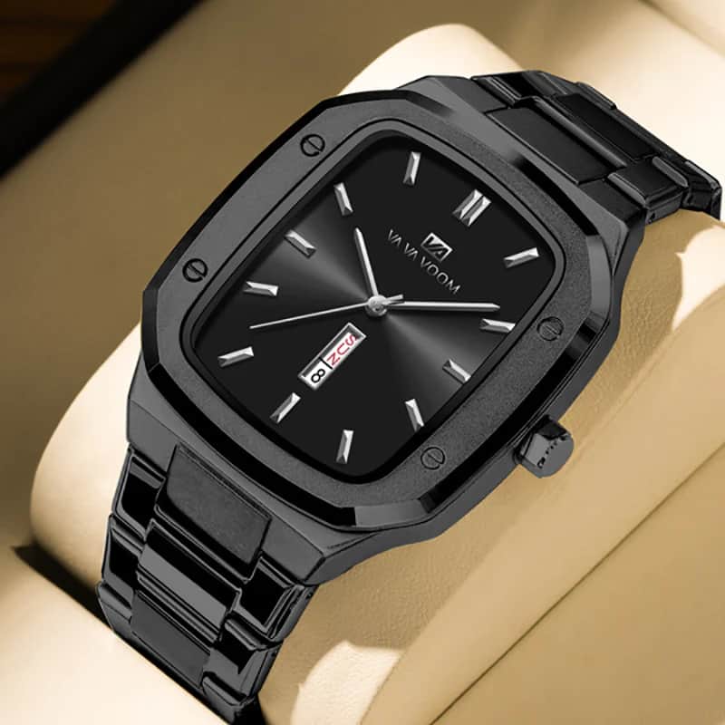VV1002 Men's Luxury VA VA VOOM 2831 Stainless Steel Quartz Watch