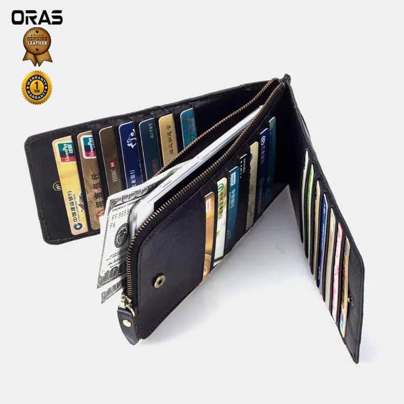 RA82K ORAS Genuine Leather Multi-function Wallet