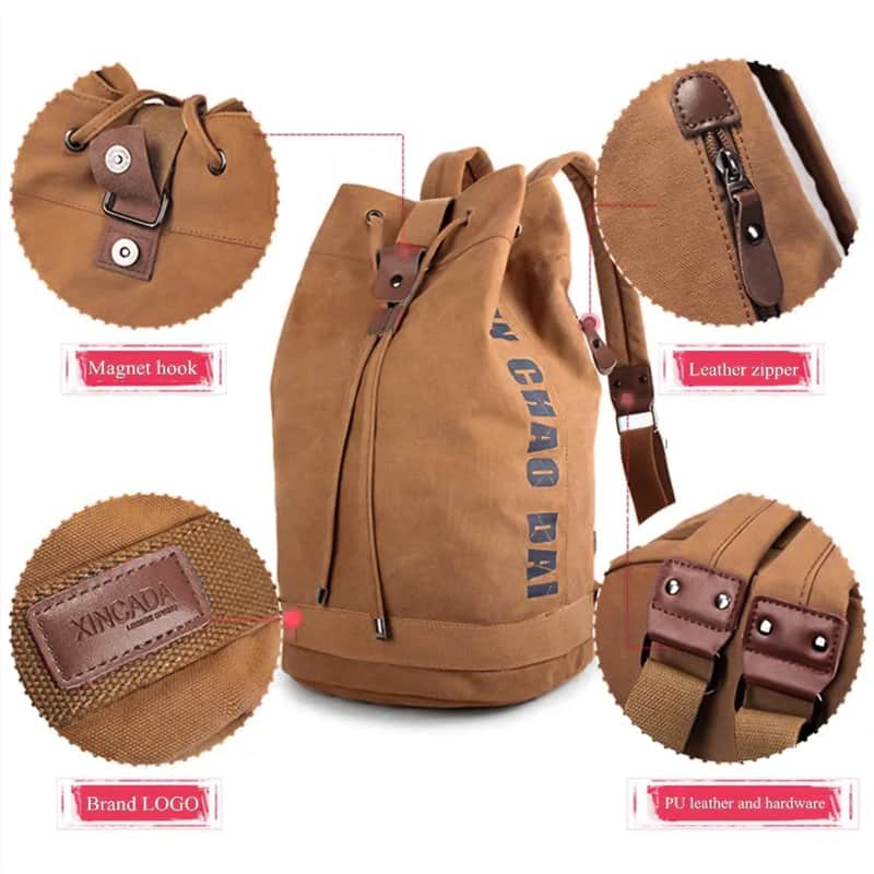 B1056 XINCADA High Density Thick Canvas Outdoors Backpack