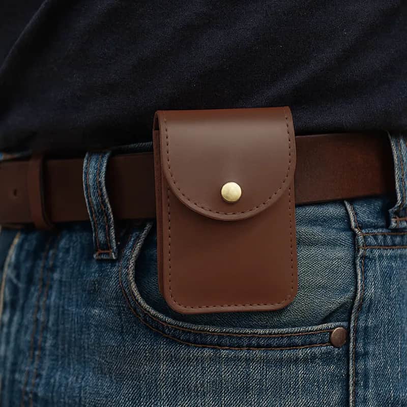 R1096 Multi-Purpose Leather Belt Pouch – Secure Storage for Cash and Others