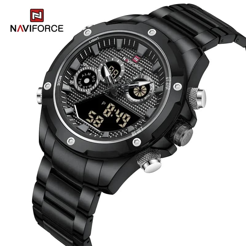 NV146 NAVIFORCE 9217 Sports Dual Display Chronograph Watch For Men