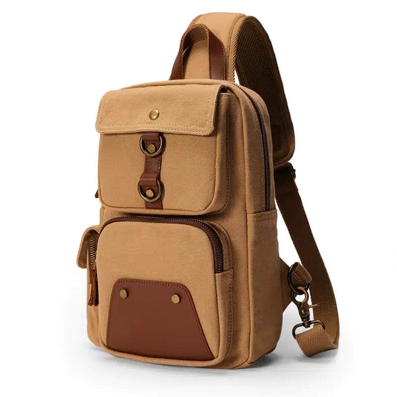 B1025 XINCADA Crossbody Canvas Sling Bag for Outdoor Adventures