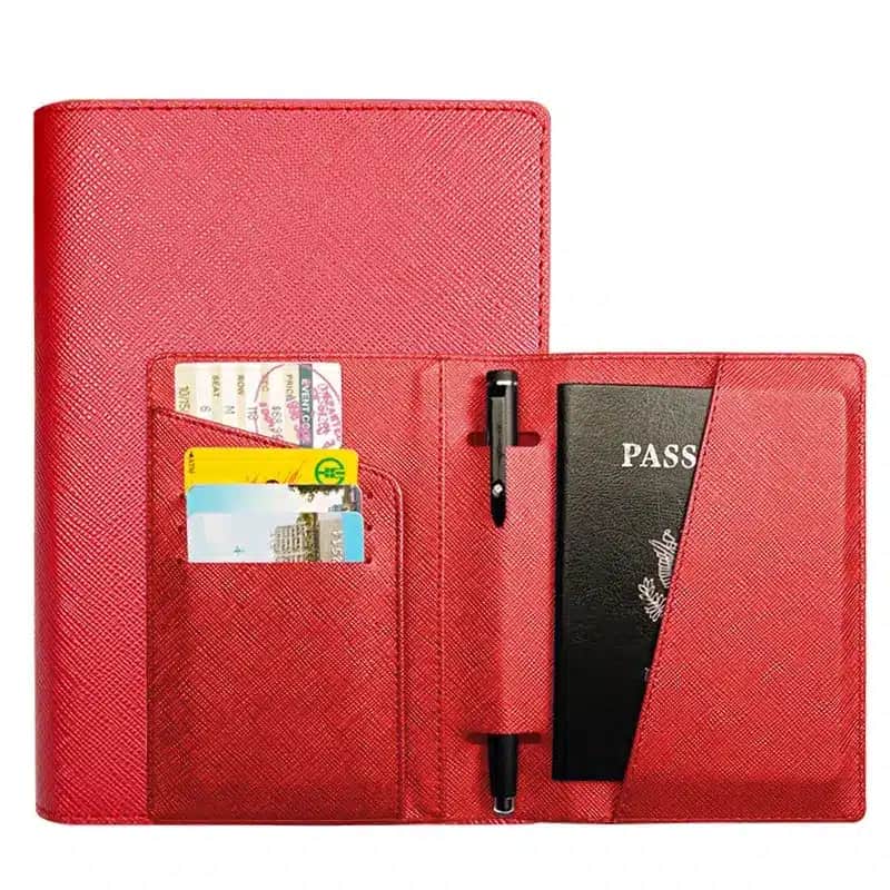 R1061 ORAS Genuine Leather Travel Passport Holder
