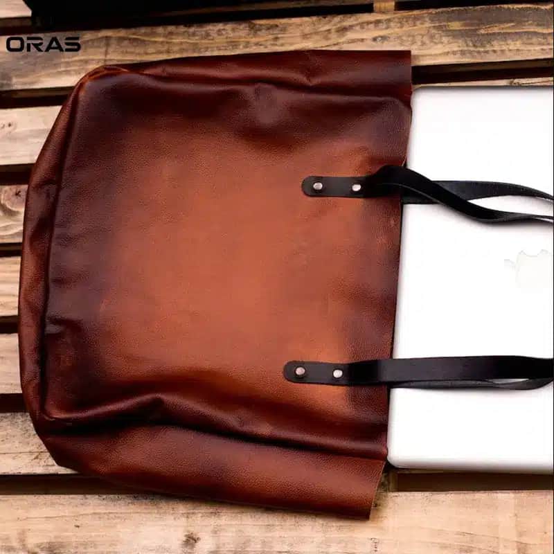 F149 Handmade Vintage Genuine Leather Women Office Bag