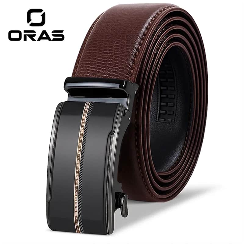 B657 Oras Genuine Leather Automatic Premium Buckle Belt