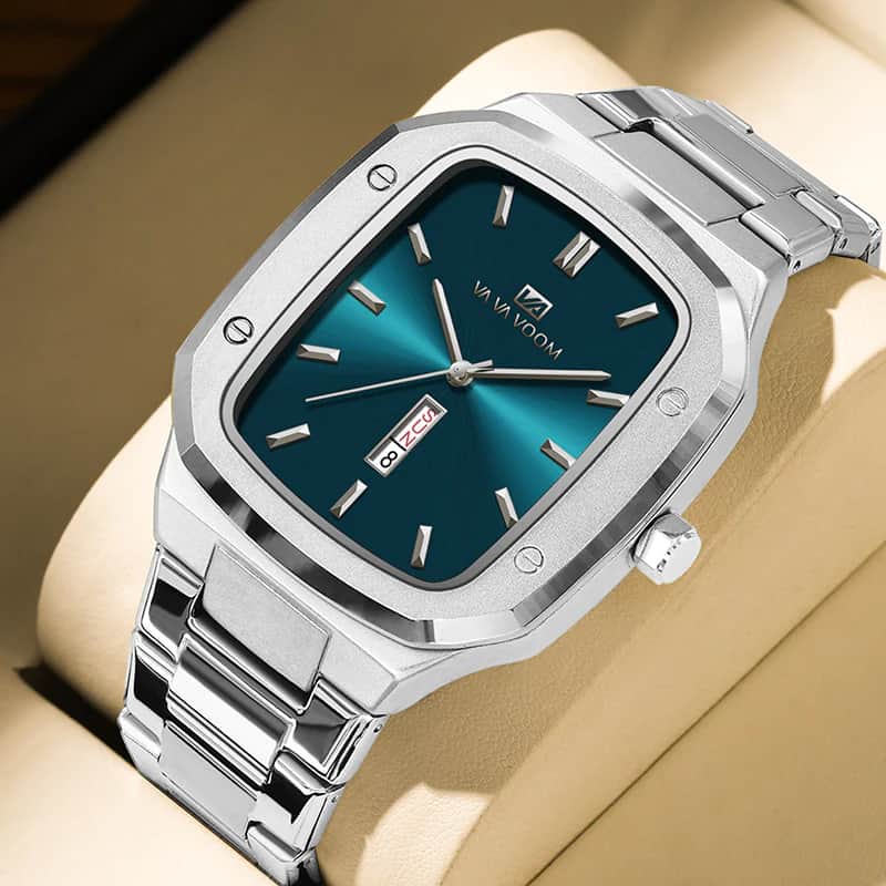 VV1004 Men's Luxury VA VA VOOM 2831 Stainless Steel Quartz Watch