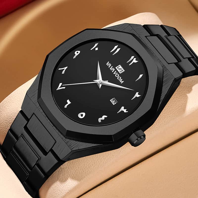 VV1006 Arabic Style Luxury VA VA VOOM 2932 Stainless Steel Quartz Watch