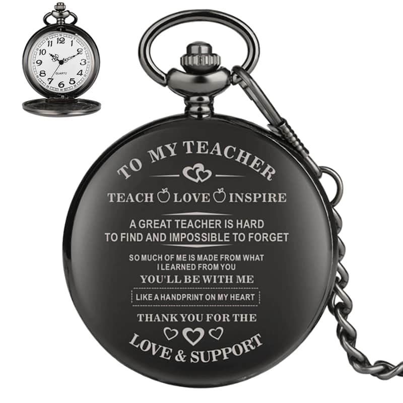 GA18 lettering Quartz Pocket watch For Gift
