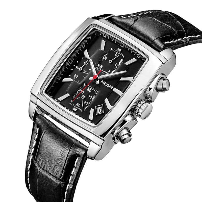 ME1 Megir Rectangle Chronograph