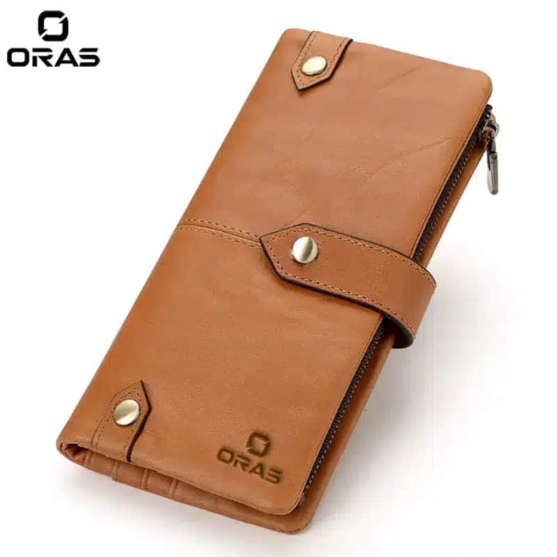 R1064 ORAS Premium Genuine Leather Long Wallet