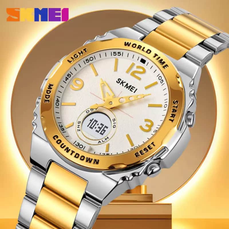 SK109 SKMEI 2310 Digital Analog Stainless Steel Watch for Men